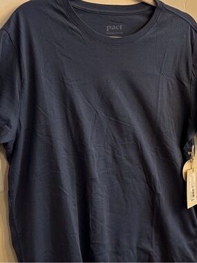 Pact- Unisex-Navy Organic Cotton Tee-Blue Navy